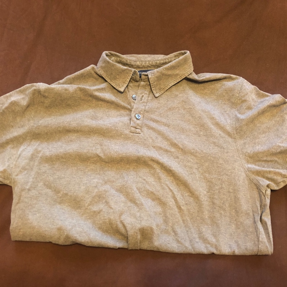 Banana Republic brown SS shirt, 100% pima cotton XL
